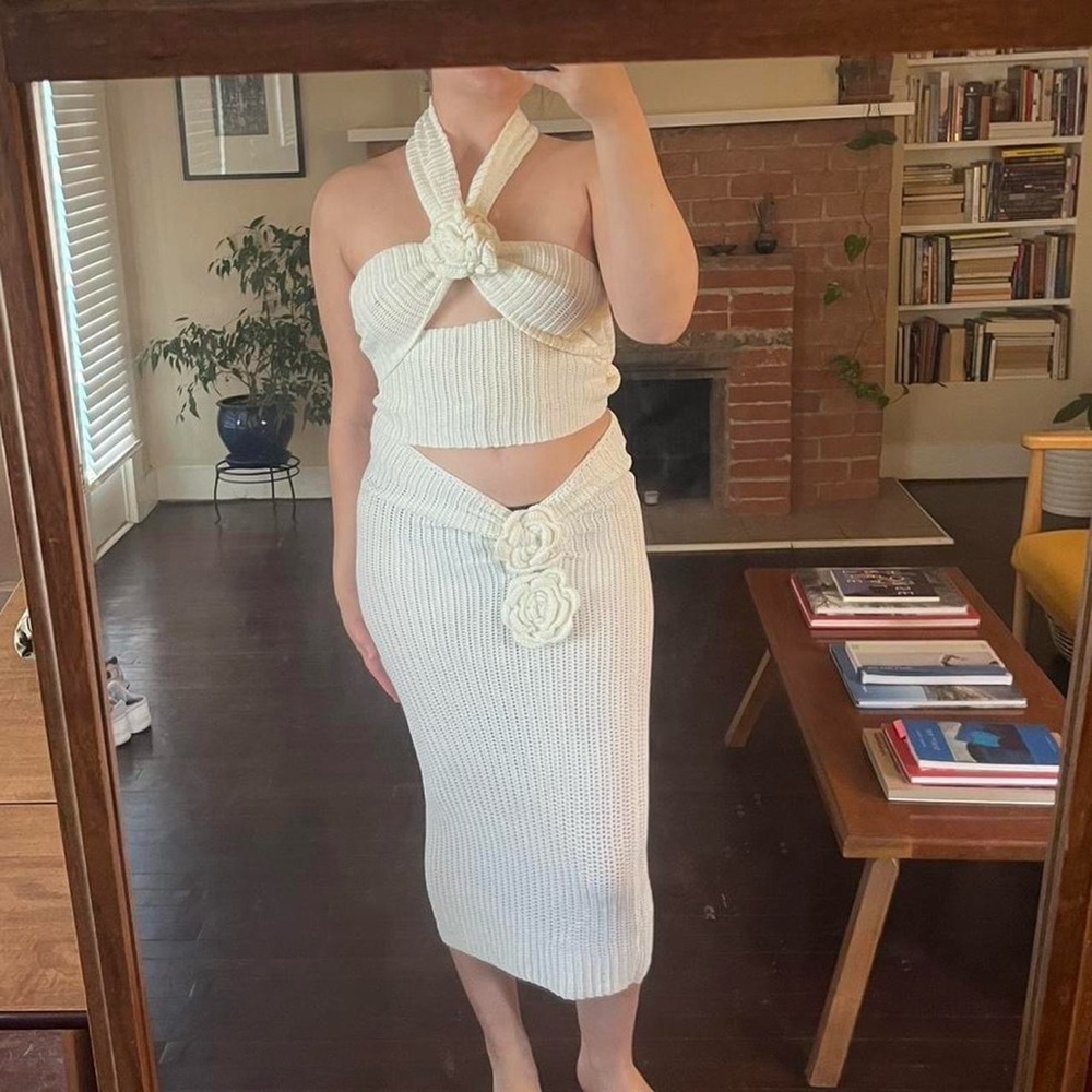 Fashion Nova Cream Knit Matching Set